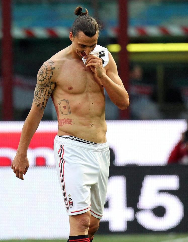 Zlatan Ibrahimovic Shirtless