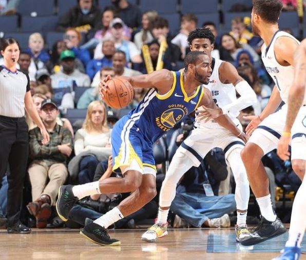 Alec Burks In Action For The Golden Warriors