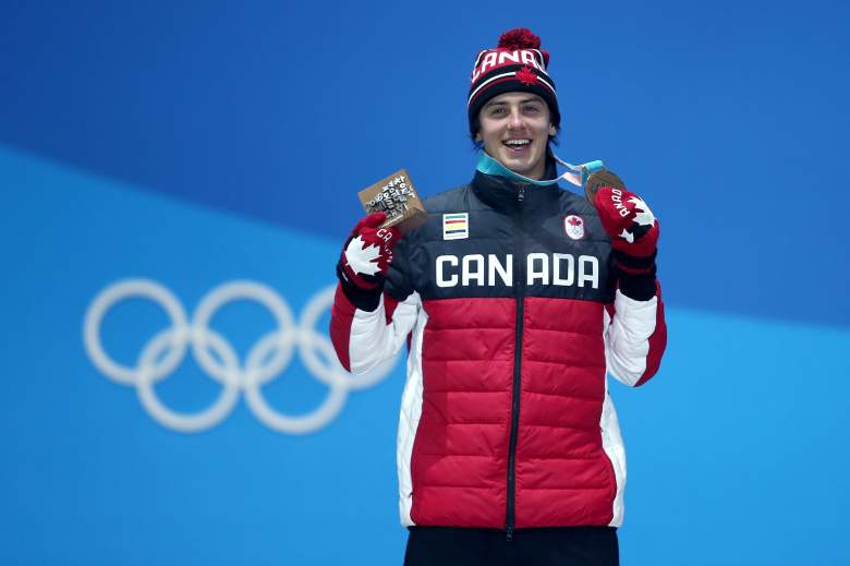 Max Parrot winning silver medal at the Olympics