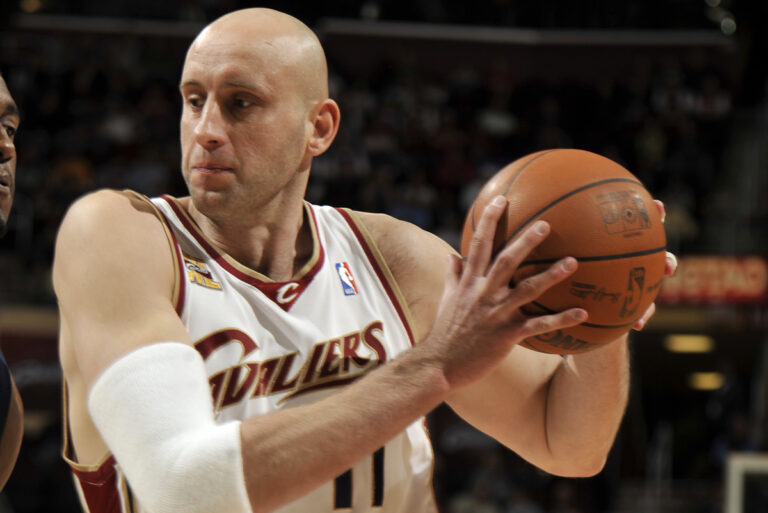 Player with a basketball