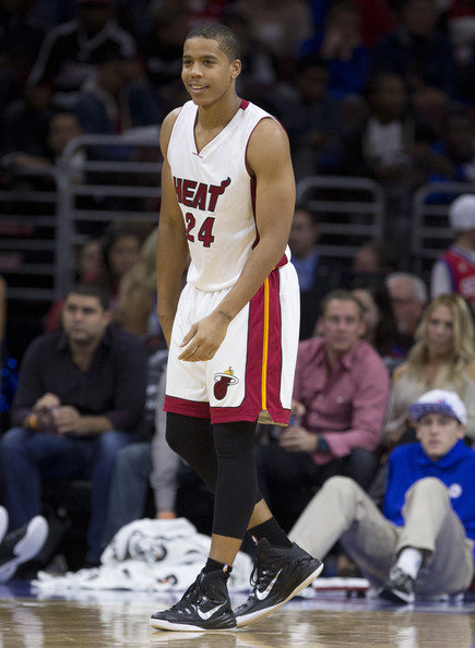 Andre Dawkins in the Miami Heat jersey