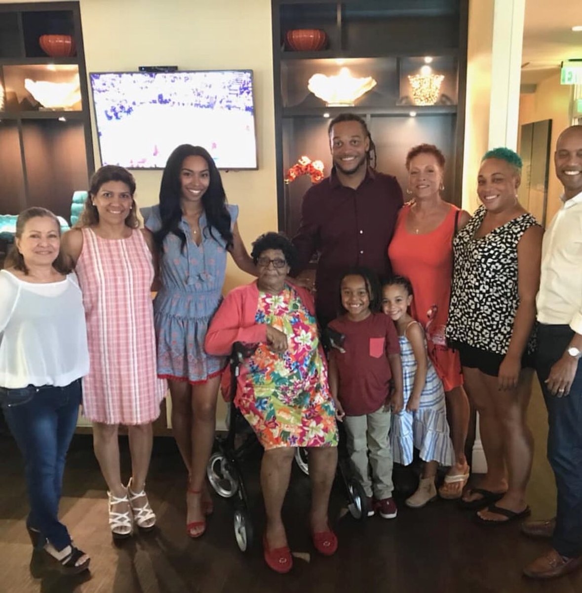 Channing Crowder With His Family