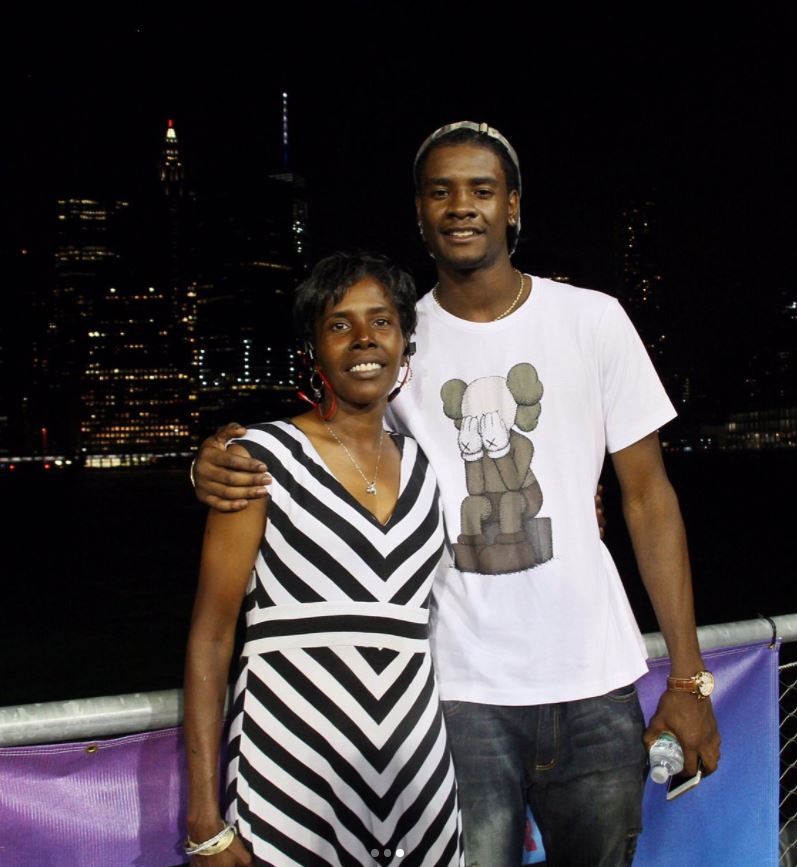 Josh Jackson with his mother