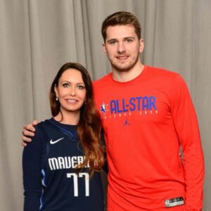 Mirjam Poterbin with his son Luka Doncic