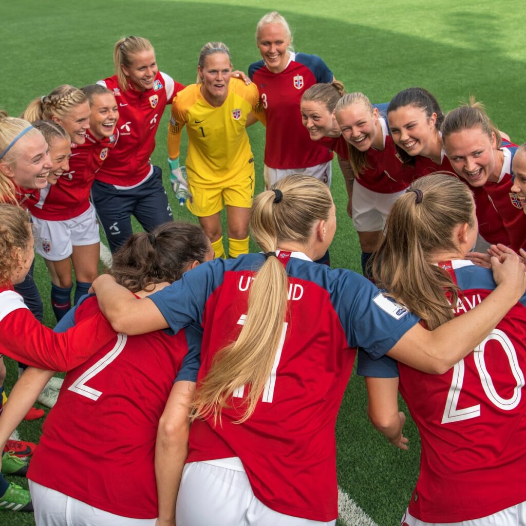 2019 Norwegian Women's National Soccer Team (Source: The Guardian)