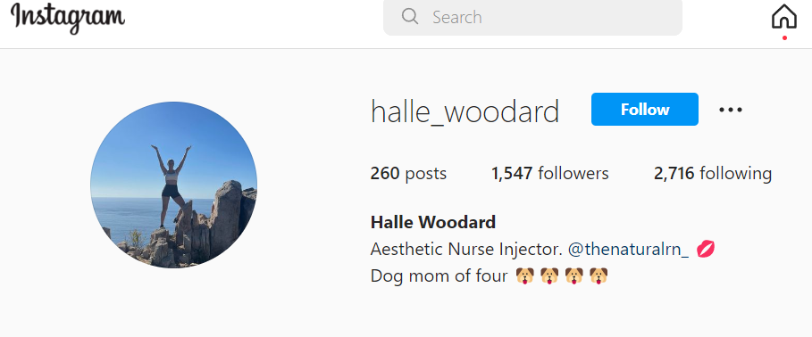 Halle Woodard's Instagram (Source: Internet)