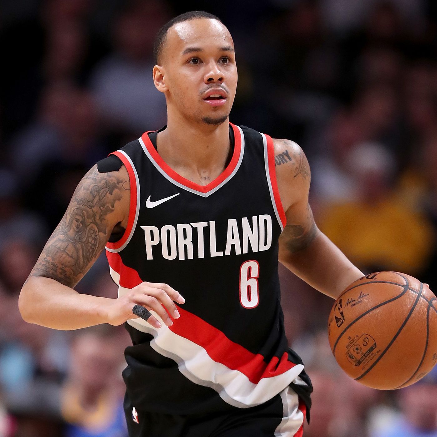 Shabazz Napier in the Portland Trail Blazers jersey (Source: Blazer's Edge)