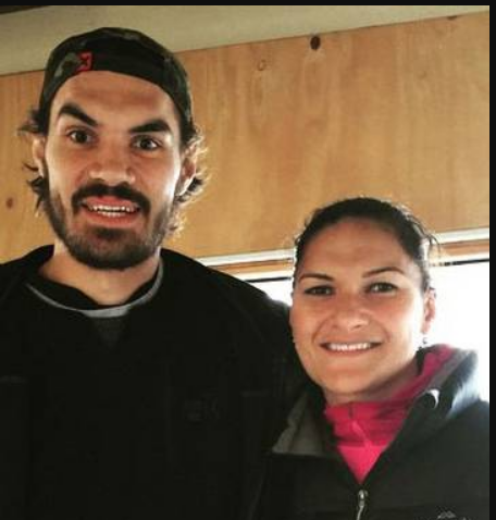 Steven Adams with his sister Valerie (Source: Celebrities InfoSeeMedia)