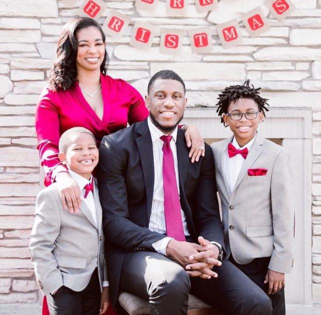 Thad Young with his wife and sons (Source: Celebrities InfoSeeMedia)