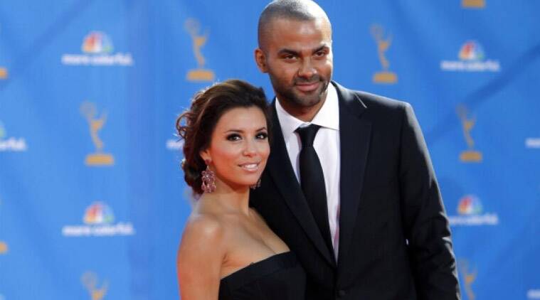 Tony Parker with his first wife 