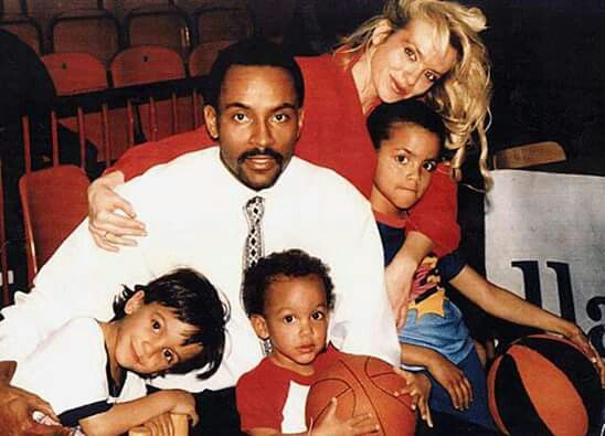 Young Tony Parker (right) with his parents and siblings (Source: Pinterest)