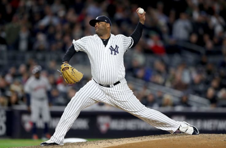 CC Sabathia playing for New York Yankees 