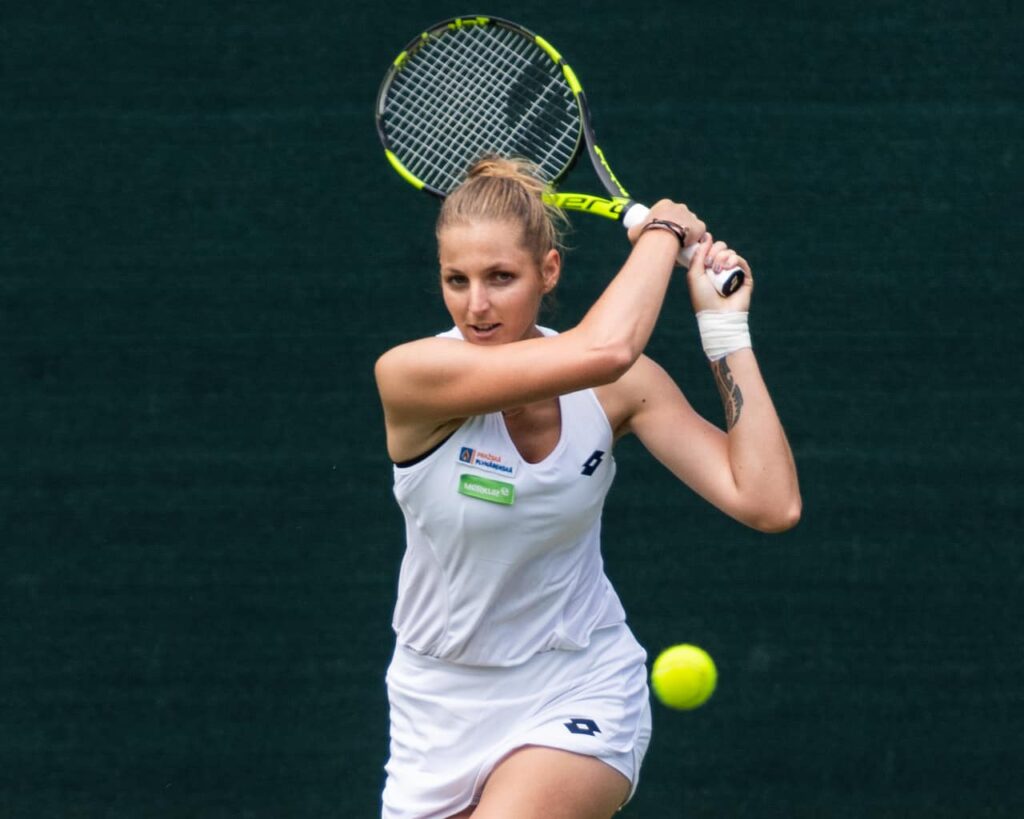 Czech Tennis Player Kristyna In Tennis action