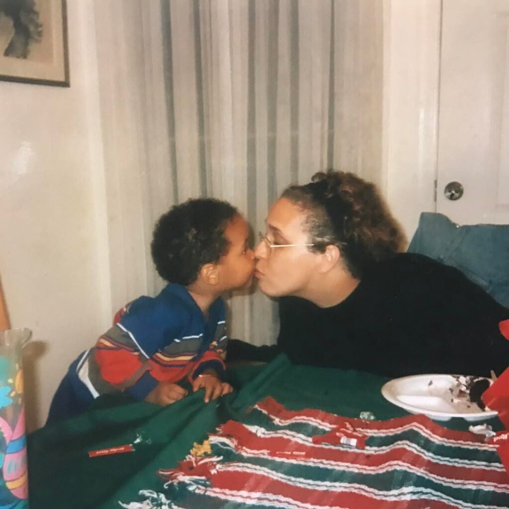 Malcolm Brogdon childhood picture with his mother (Source: Instagram)