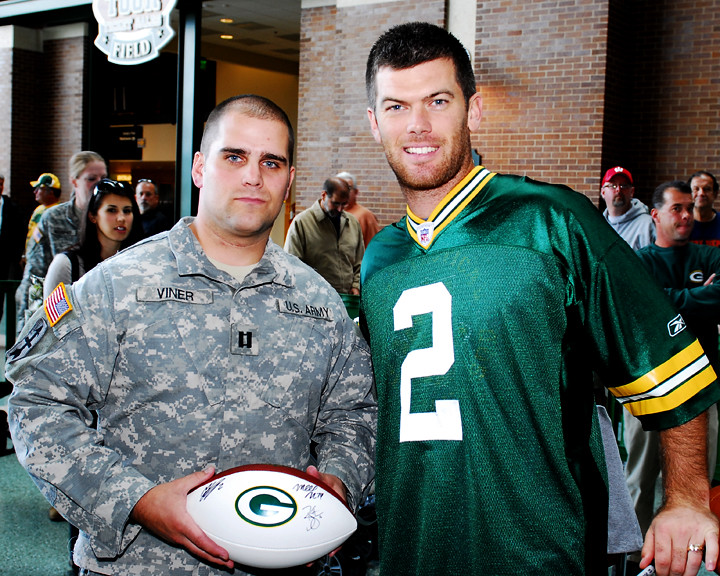 Green Bay Packers host Wisconsin National Guard Soldiers for Pros vs. GI Joes