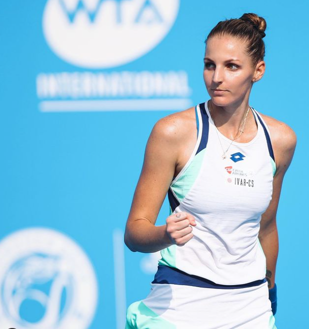 Kristyna Pliskova Celebrating Her Victory