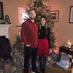 Chris Owings with his wife