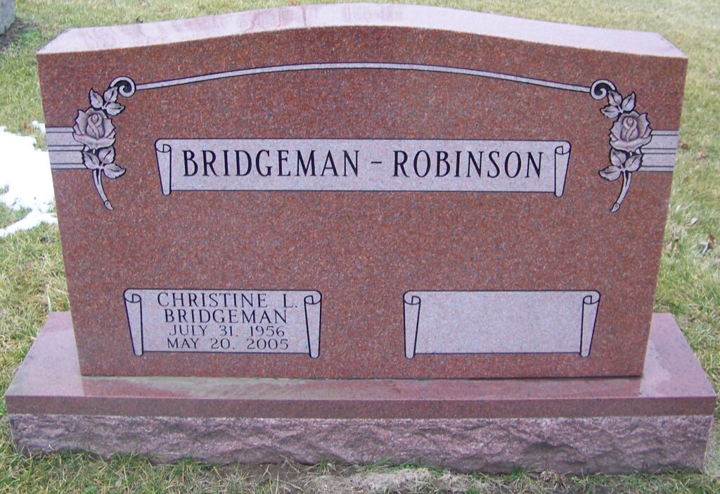 Christine Bridgeman's grave at Oak Hill Cemetery (Source: Find a Grave)