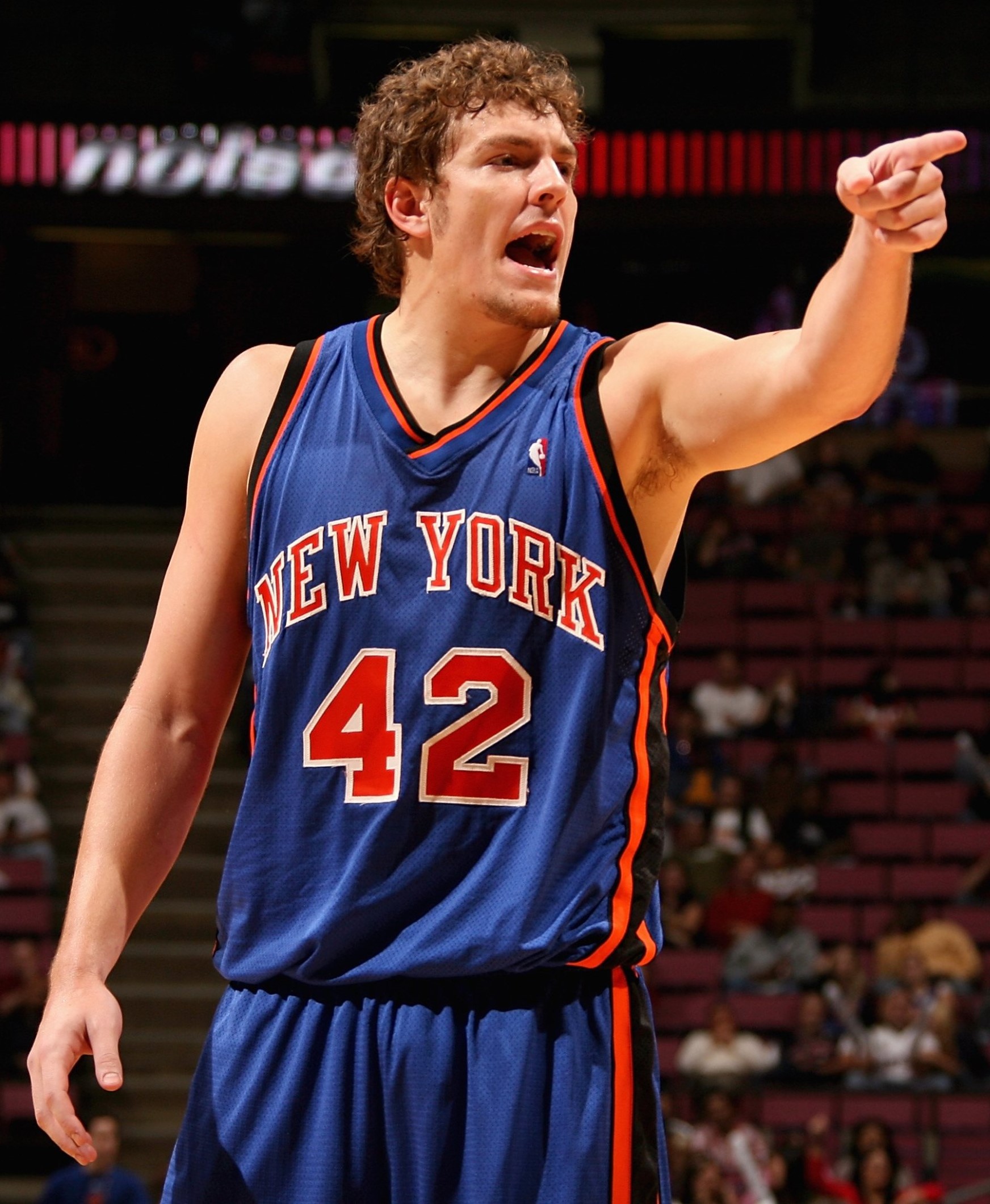 David Lee in the Knicks jersey