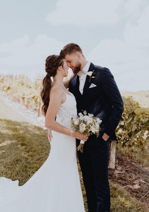 Dean And Kayla Wade During Their Wedding