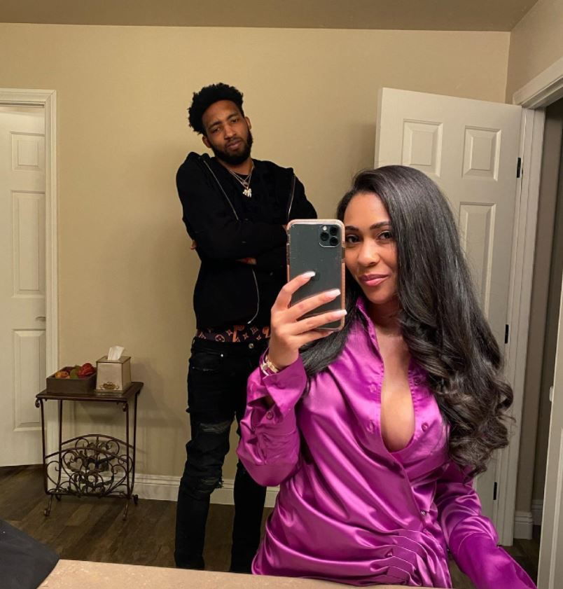 Derrick jones with his wife