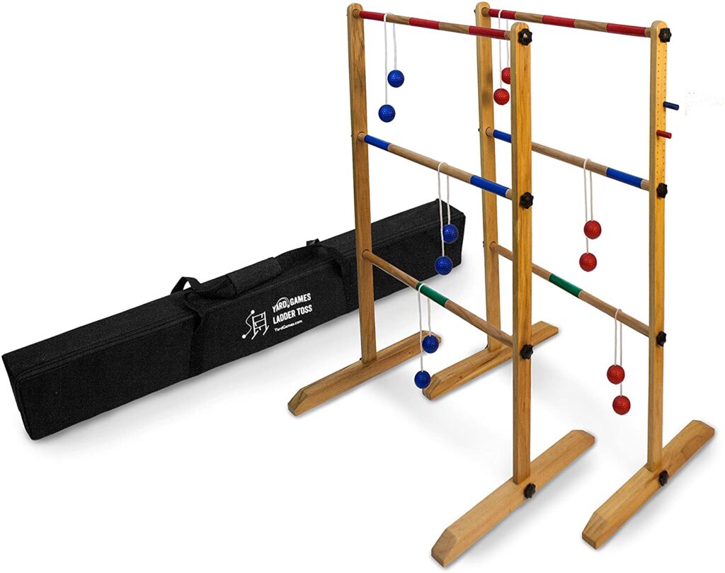 Double Wooden Ladder Ball Game