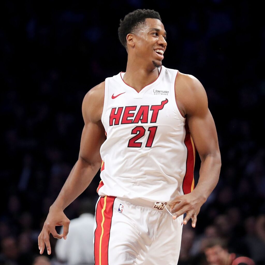 Hassan in the Miami Heat jersey