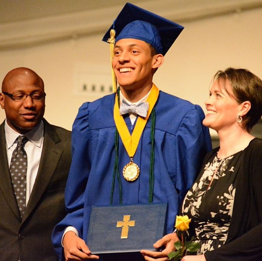 Justin Jackson graduating from highschool
