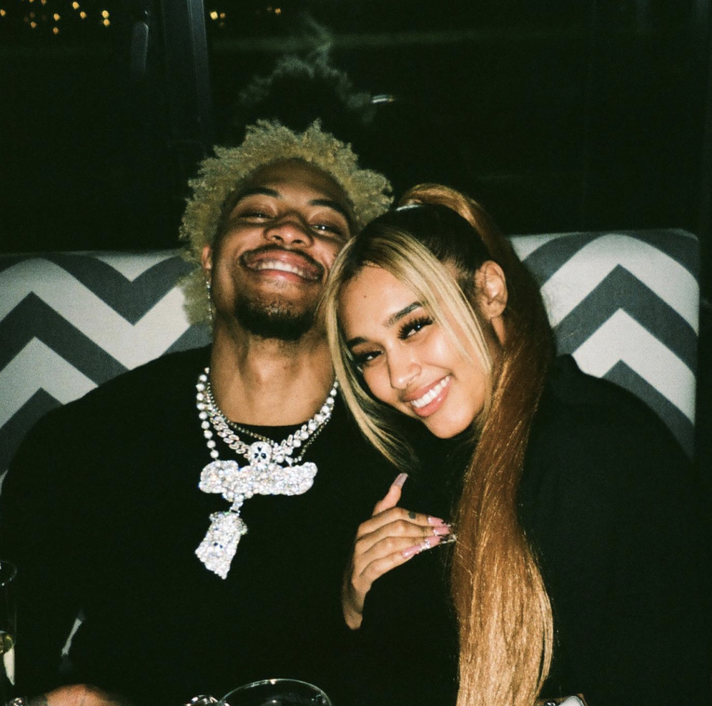 Kelly Oubre Jr. with his fiancee Shylyn