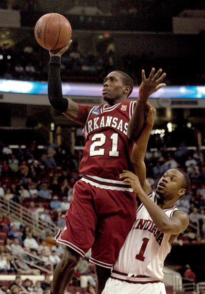 Patrick Beverley in the Arkansas Razorbacks jersey (Source: The Arkansas Democrat-Gazette)