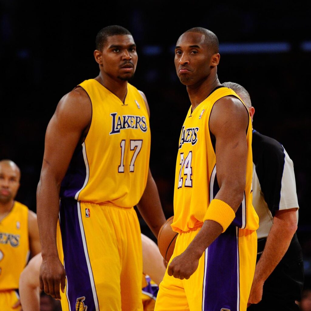 Andrew Bynum along with Kobe Bryant (Source: GQ)