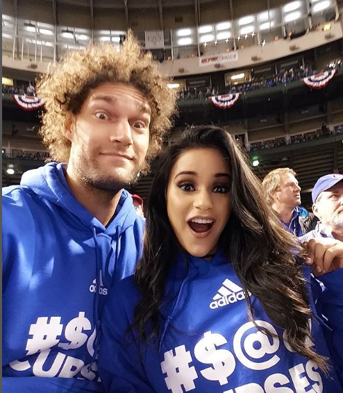 Robin and his girlfriend Christine at a baseball game (Source: Instagram)