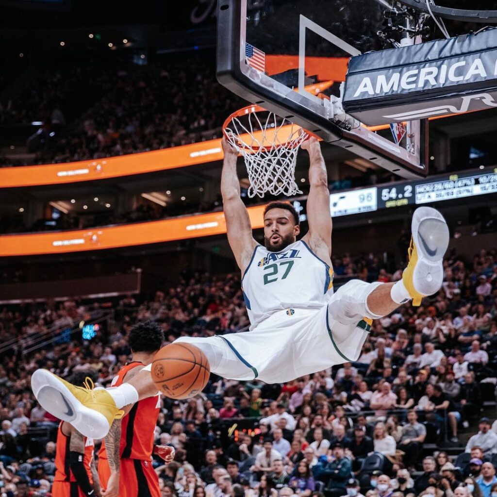 Rudy Gobert during the game (Source: Instagram)