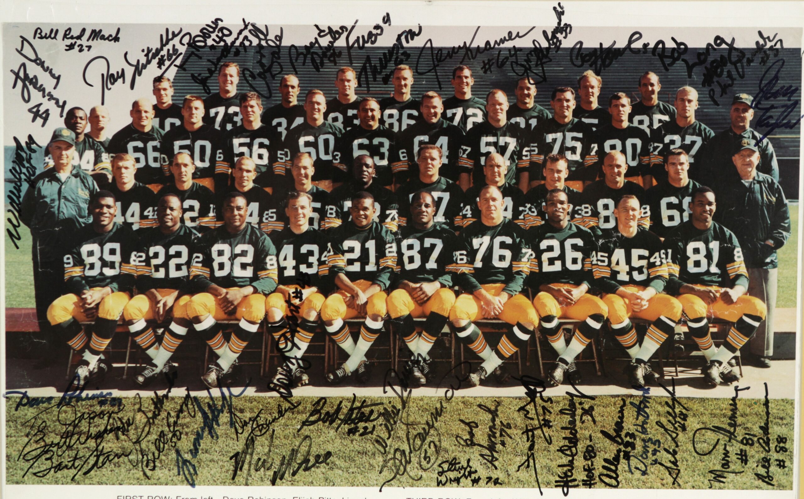  MEARS Auctions Lot Detail - 1966 Green Bay Packers Team Signed Poster Honoring Super Bowl (Source: Mears Auction)