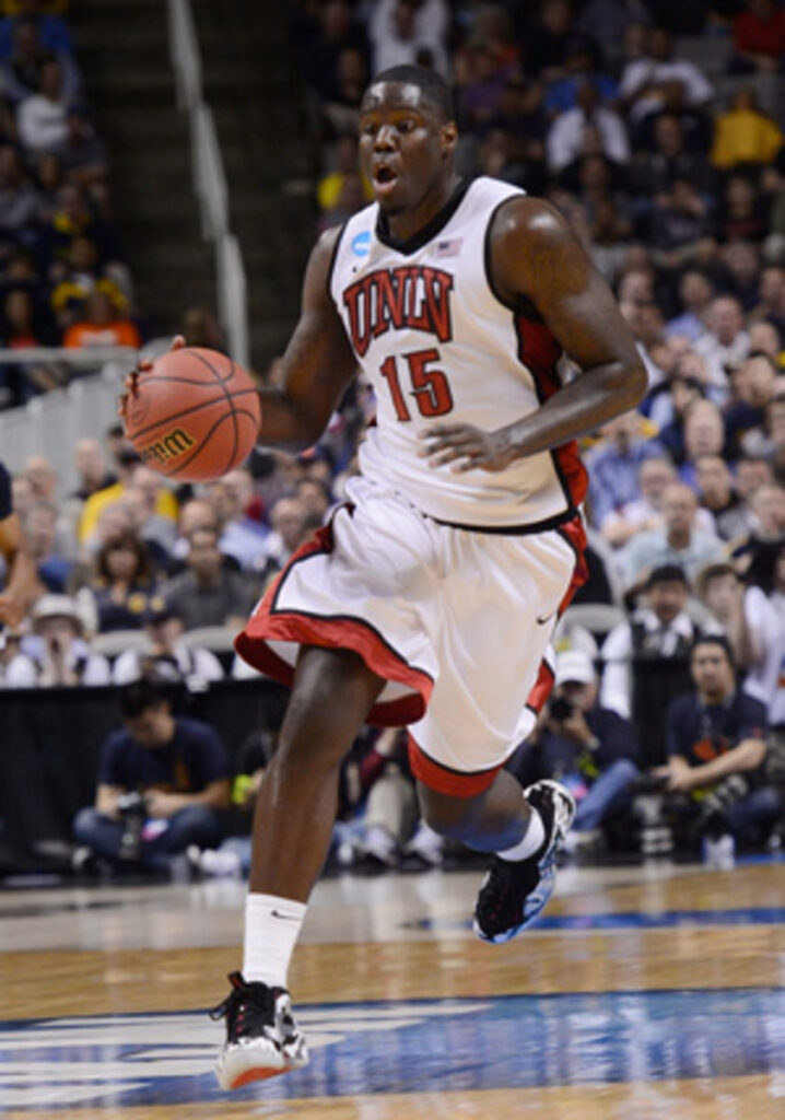 Anthony Bennett dribbling the ball while playing for the University of Nevada in Las Vegas