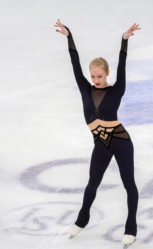Bradie as a figure skater for the Team US