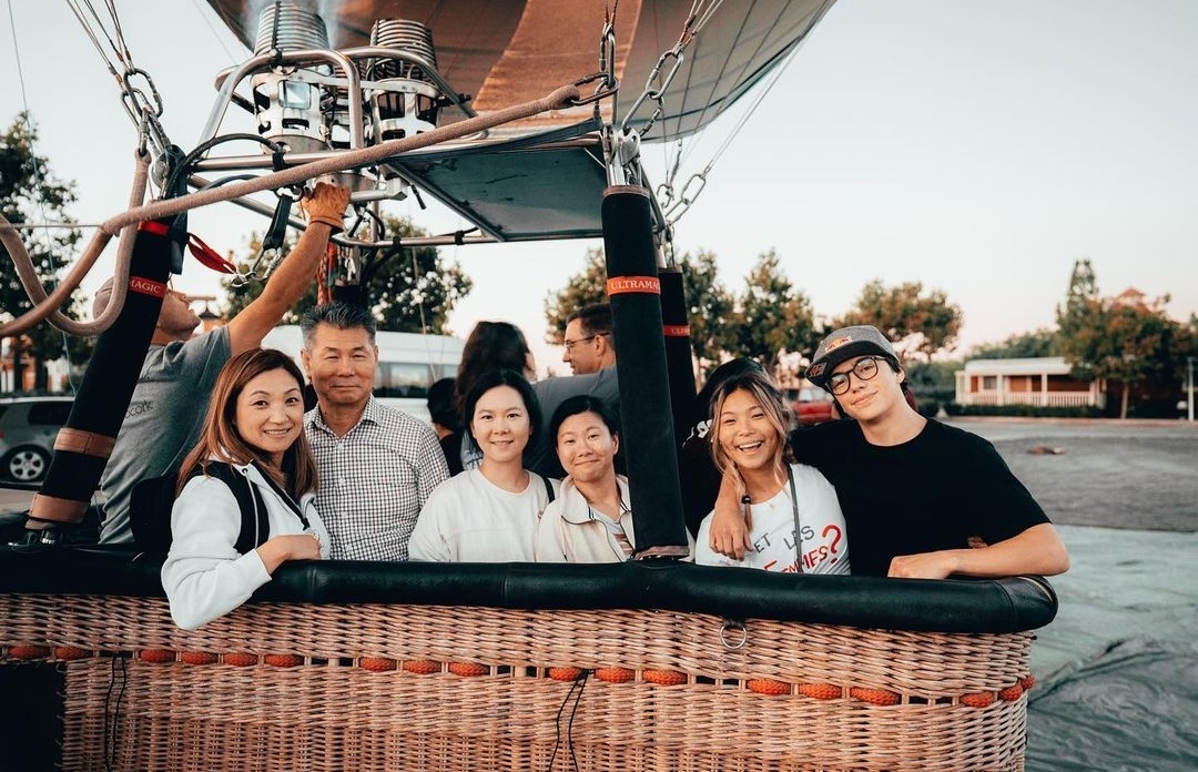 Chloe Kim with her family