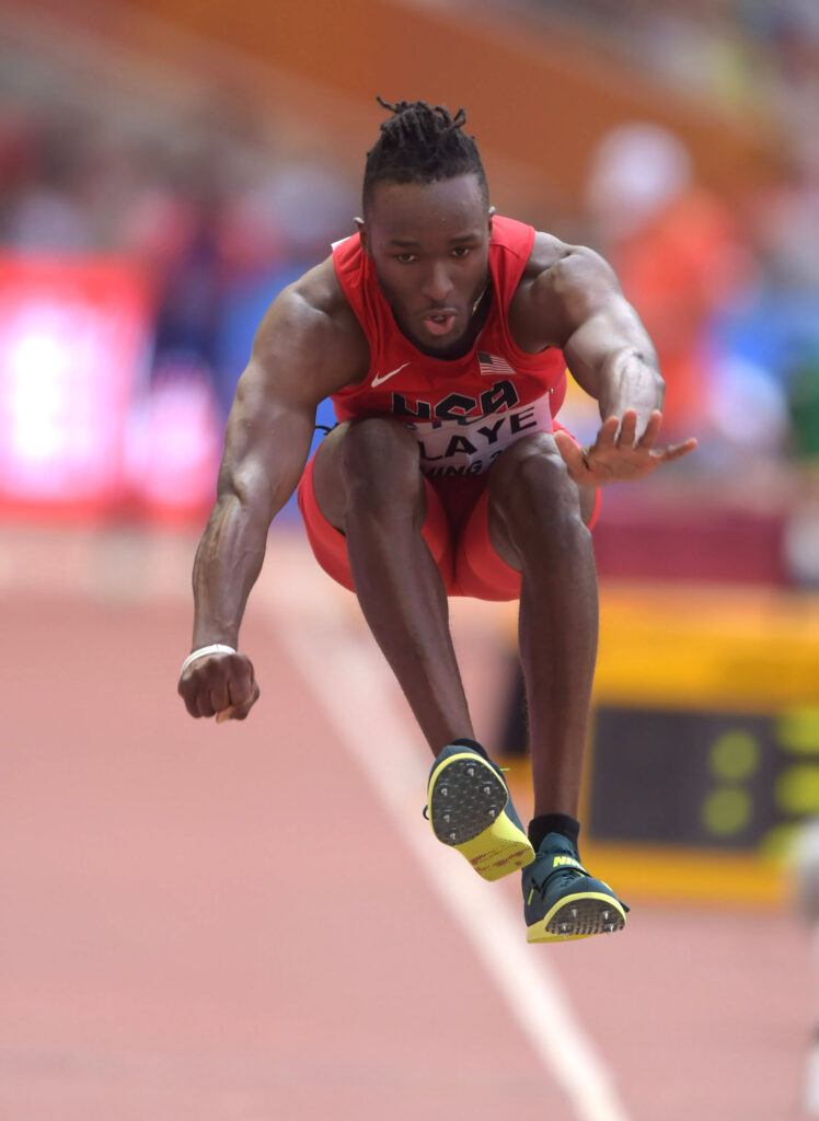 Claye Perfomring Long Jump