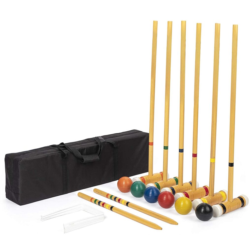 26-Inch Maggift Six Player Croquet Set with Carrying Bag 