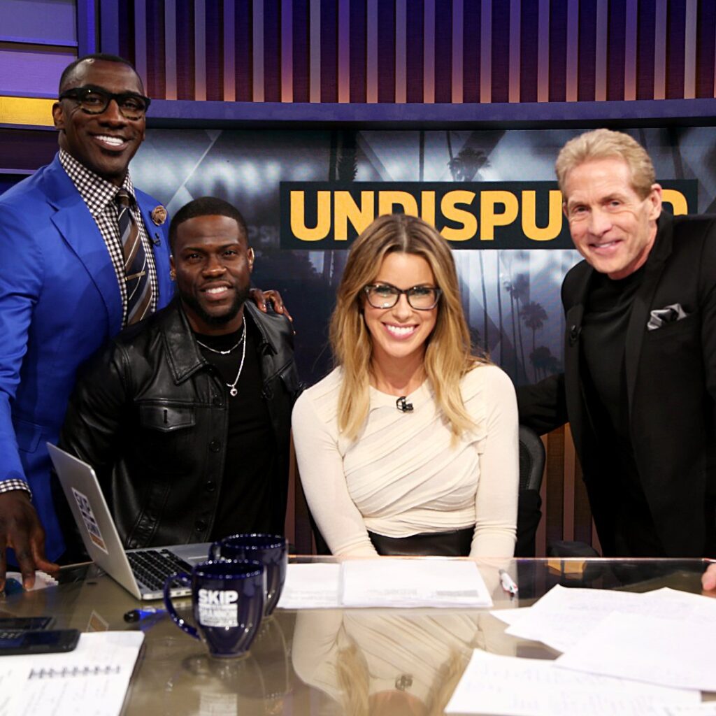 Jennytaft-on-the-set-of-Undisputed-with-Kevin-Hart