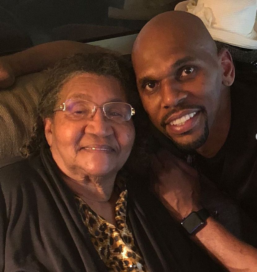Jerry Stackhouse with his mother