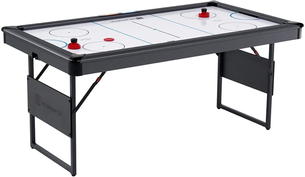 MD Sports Foldable Powered Air Hockey Table Set