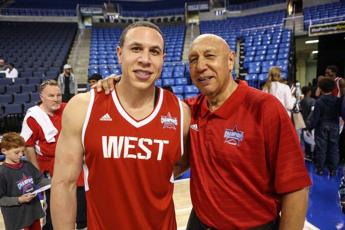 Mark Bibby with his father Henry Bibby