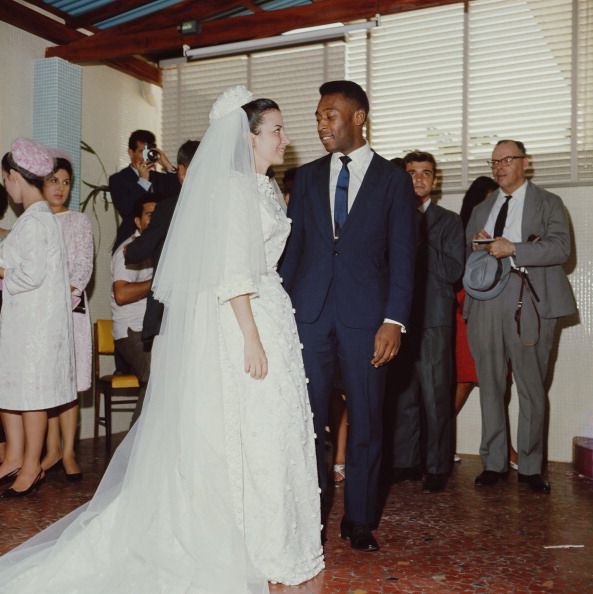 Pele and Rosemeri dos Reis Cholbi at their wedding