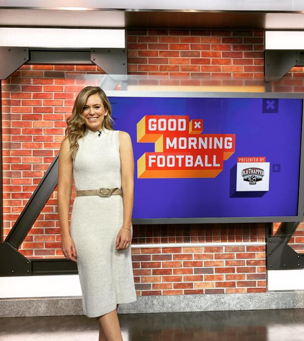 Jamie Erdahl On The Set Of Good Morning Football 