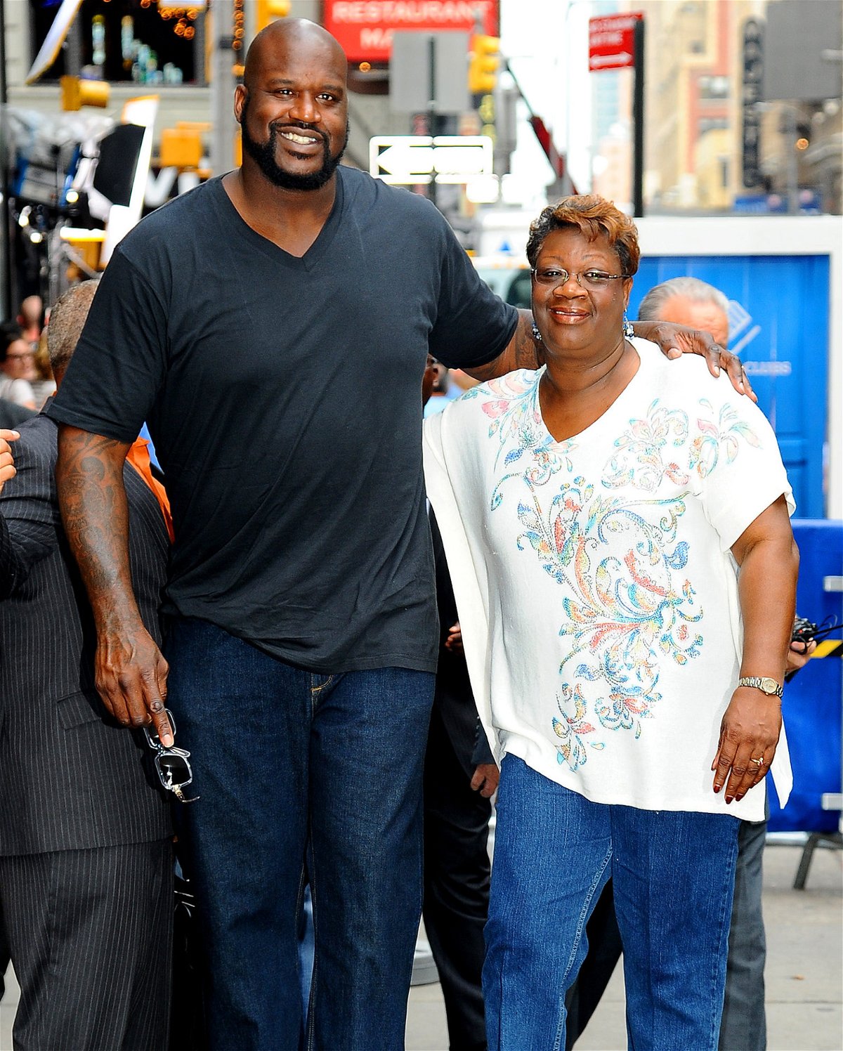 Shaquille O'Neal With His Mother 