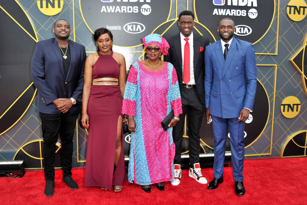 Siakam With His Mother And Siblings