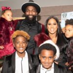 The Perkins family, Vanity with her kids & husband