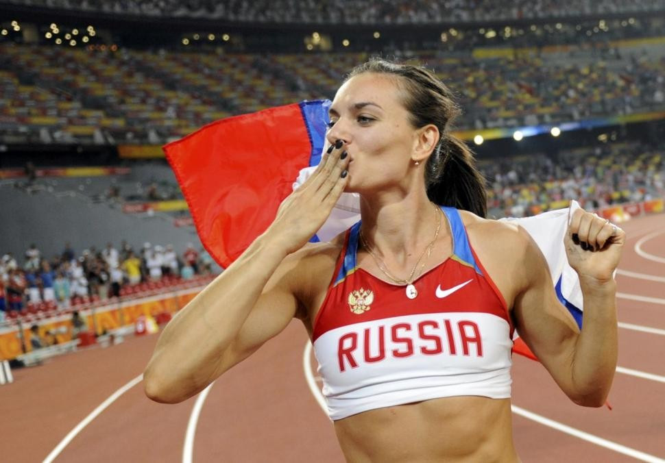 Yelena Isinbayeva representing Russia (Source: InsideTheGames)