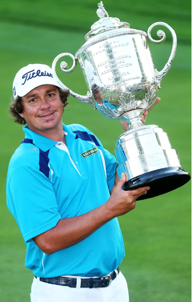 Jason Dufner Posing With His 2013 PGA Championships 